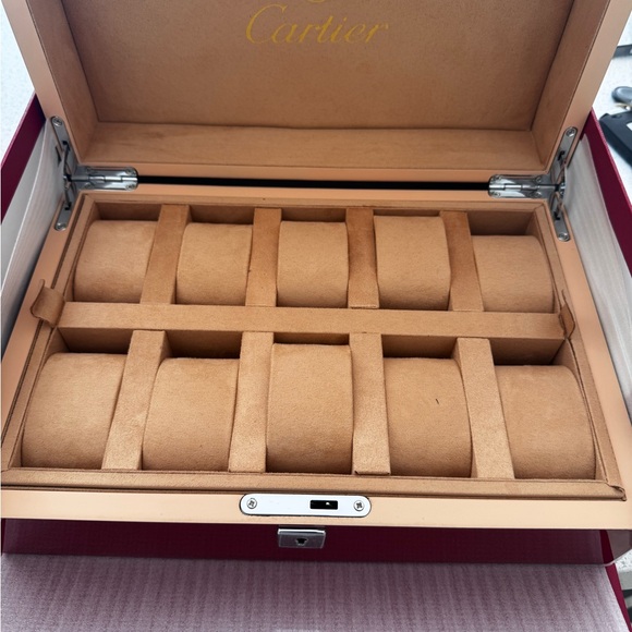 Cartier Ten Slot Watch Storage Display Box Removable Tray - Picture 5 of 8